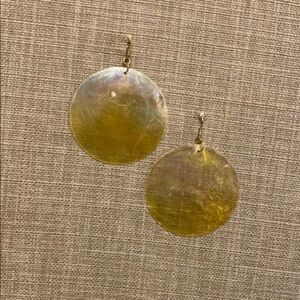 NWT Yellow disk earrings​​